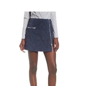 BLANKNYC A-Line Suede Miniskirt